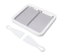 Jenivaint Máquina para Hacer Helados Enrollados, Máquinas para Hacer Helados Bandeja para Rollos de Helado de Doble Bandeja para Caseros de Yogur Helado Sorbete, Rollo de de Acero Inoxidable 304
