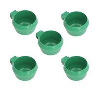 Jenivaint Mini Pájaros Loros Comida Tazón de Agua PP Plástico Plato de Alimentación de Pájaros Tazas 25 Piezas Comedero de Jaula con Incrustaciones Redondas 4,2 X 3 Cm para Loros Periquitos Pinzones