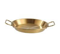 Jenivaint Paellera de Acero Inoxidable, Utensilios de Cocina Antiadherentes de Doble con Plato Ovalado de Langosta y Mariscos para Restaurante en Casa