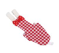 Jenivaint Pañal para Pájaros con Correa Ajustable para Guacamayos, Pantalón de Tela de Algodón con Bolsillo Interior, Ajuste Suave a Cuadros Rojos M 13,5 X 6,8 Cm para Loros Periquitos Uso Diario (S