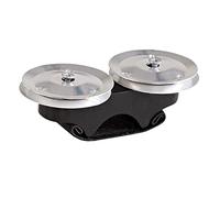 Jenivaint Pandereta Jingle de Dedo, 2 Jingles de Metal en Cuerpo de Madera con Correa Elástica para Tambores de Mano Cajon Bongo Djembe Conga Música de Percusión