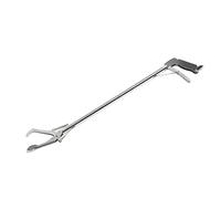 Jenivaint Pinzas para Cangrejo de Acero Inoxidable, Pinzas para Pescado de 75 Cm de Largo con Diseño Plegable Desmontable para Cangrejo, Mariscos, Pulpo, Anguila, Carbón (de curva)