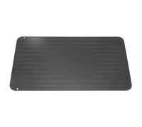 Jenivaint Placa de Descongelación Rápida de Cocina, Bandeja de Descongelación de Aluminio, Tabla de Cortar para Carne Congelada, Mariscos, con Muescas para Drenar Líquidos