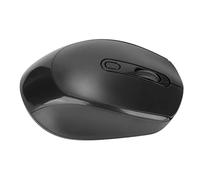 Jenivaint Ratón Mecánico Inalámbrico, Diseño Ergonómico, Acabado Mate Agradable para la Piel, 3 dpi Ajustables hasta 1600 dpi, Ratón para Juegos Recargable USB 2,4G, con Posiciona (Black)