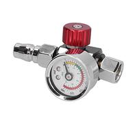 Jenivaint Regulador de Compresor de Aire, Regulador de Presión de Pistola Pulverizadora de Acero Inoxidable con Manómetro, Rosca G1 4, Control de 0 a 140 PSI, para Herramientas Neumáticas de Inflado