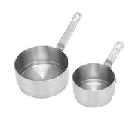 Jenivaint Sartén para Salsa de Acero Inoxidable, Mini Taza Apilable para Salsa con Asa para Condimentos, Especias, Refrigerios, Acero Inoxidable 304, Apto para Refrigerador, Conge