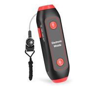 Jenivaint Silbato Electrónico, Silbato Eléctrico de Mano ABS con 3 Tonos, 3 Niveles de Volumen, Linterna LED SOS de 120 a 150 DB con Cordón para Entrenadores, árbitros, Profesores de Educación (Rojo)