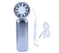 Jenivaint Ventilador de Refrigeración Manual Recargable, Ventilador de Hielo Portátil Semiconductor, 4000 MAh, USB C, 200 G, Ligero para Acampar, Viajes, Oficina, Sofocos, Alivio de 30 DB, (BLUE)