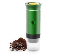 Jenmayt Máquina de café expreso portátil,Cafetera Portátil Cápsula de Espresso 3 en 1,15 bar,7500mAh,Autocalentamiento,compatible con cápsulas Nes y DG y café molido,para Oficina Viaje Camping(verde)