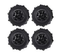 Jenngaoo 4 Neumáticos de Goma para Coche RC, Conjunto de Ruedas de Alta Adherencia Compatible con Modelos a Escala 1/14 y 1/16, Sustitución para, MJX, HBX,
