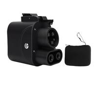 Jenngaoo Adaptador de Carga CCS2 a CCS1 para Vehículos Eléctricos, Conector de Carga EV, Material Retardante de Llama, Capacidad Alta de Voltaje y Corriente, con Estuche de Transpo