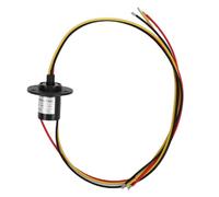 Jenngaoo Anillo Deslizante Electrico Conector Electrico, Motor de Anillo Deslizante 3 Cables 15A 250RPM 360 Grados Rotacion Continua, Diametro 22mm para Equipos de Prueba Electrico