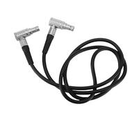 Jenngaoo Cable de Alimentación 2 Pin Macho Angulo Recto, 34.3 Pulgadas para Transmisor Video Cámara 0B, Compatible con Teradek Bond SmallHD Cine Ronin RS2/RS3 Pro Z