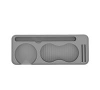 Jenngaoo Coffee Tamper Mat Silicone Tamping Pad, Alfombra de Silicona para Portafiltro, Tamper, Distribuidor, Cepillo y Puck Screen, Impermeable y Resistente al Calor, para Encimer (Gris)