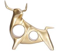 Jenngaoo Escultura de Toros Abstracta, Figuras de Animales Adornos, Esculturas de Decoración Estatua de Buey, Hecha A Mano Material de Arte de Resina Hueca para El Hogar Regalo Comercial Oficina