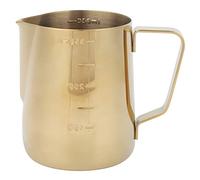 Jenngaoo Espumadora Leche Acero Inoxidable Escala Medición, Jarra 350ml Capacidad Medición Precisión para Café Latte Arte Hogar (350ML (con escala))