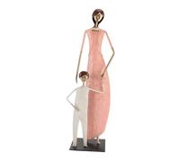 Jenngaoo Estatuilla de Madre de Metal Vintage Escultura de Arte, Figura de Madre Sólida Hierro Fundido Base Acolchada Símbolo Amor Familiar Decoración del Hogar para Día de la Madr (Madre e Hija)