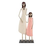 Jenngaoo Estatuilla de Madre de Metal Vintage Escultura de Arte, Figura de Madre Sólida Hierro Fundido Base Acolchada Símbolo Amor Familiar Decoración del Hogar para Día de la Madr (Madre e Hijo)