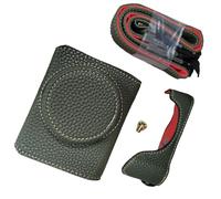 Jenngaoo Estuche Protector portátil para cámara, Funda de Cuero sintético con Correa y Base roscada, Acceso Completo a Pantalla y Controles, para PowerShot G7 X Mark II/Mark III - (Verde)