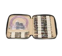 Jenngaoo Juego de Agujas de Tejer Circulares Desmontables de Aluminio, 13 Pares con Bolsa de Almacenamiento PU, Varios Tamaños Kit de Tejer Profesional para Hogar o Uso Diario