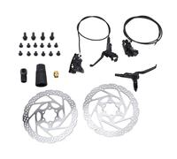 Jenngaoo Kit de Freno de Disco Hidráulico para Bicicleta de Montaña, 4 Pistones de Aleación de Aluminio con Rotores de 160mm, para