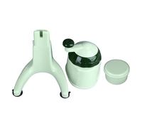 Jenngaoo Máquina de Hielo Rallado Manual, Trituradora Portátil de Hielo para Smoothies con Manivela, Base de ABS, Molde Incluido para Cocina Hogar Acampada