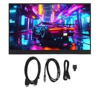 Jenngaoo Pantalla Portátil 15.6 Pulgadas Full HD 1920x1080 USB Tipo C HDR, Monitor Ultra Delgado con Soporte Ajustable Plug and Play para Computadora Teléfono OS