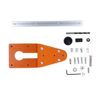 Jenngaoo Placa Base de Fresado Circular con Guía de Corte, Kit de Accesorios para Router con Rail de 260mm y Placa de Madera Sintética, Compatible con Proyectos de Carpintería 64-6