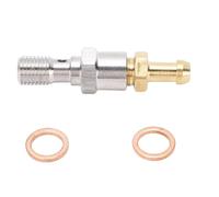 Jenngaoo Purga de Freno Tornillo Purga Tuerca Banjo M10 X 1.25 con Tapa Polvo, Tornillo Purga para Cilindro Maestro y Caliper de Freno, Kit Purga para de Frenos de Motocicl