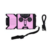 Jenngaoo Radio de Emergencia AM FM WB, Radio Portátil Recargable 2000mAh con Panel Solar y Manivela, Linterna LED para Camping y Hogar