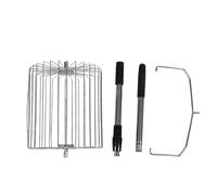 Jenngaoo Recogedor de Pelotas de Tenis de Acero Inoxidable, Rodillo de Gran Capacidad, Recolector de Frutas de Jardín para Pistas de Tenis, Huertos, Entusiastas del Deporte, Jardineros (Pequeña)