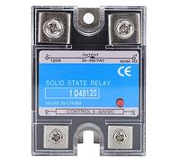 Jenngaoo Relé de Estado Sólido AC DC, Entrada 3 32VDC Carga 24 480VAC, Disipador Aluminio, Interfaz Periféricos, Equipos Automatización Industrial, Aplicaciones Explosión (BERM-1D 48120)