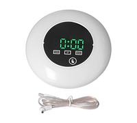 Jenngaoo Reloj Espejo Digital LED con Termómetro, 7 Colores Pantalla Multifunción Alarma Fecha Temperatura, USB/Batería para Dormitorio Oficina Sala de Estar (Palabra Verde)