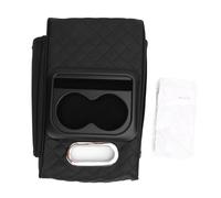 Jenngaoo Reposabrazos Central Coche, Cojín Apoyabrazos Delantero con Reposabrazos y Portavasos, Funda de Cuero PU con Espuma Viscoelástica, 34x21x7.5cm, para SUV, Camiones y Coches
