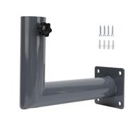 Jenngaoo Soporte de Montaje para Antena Satélite V2, Material Acero Inoxidable Revestimiento Polvo, Montaje en Techo/Pared/Poste con Hardware Incluido, Diseño Compacto Gri