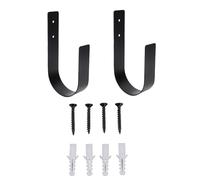 Jenngaoo Soportes para Cortinas de Pared en Forma de U, 2 Piezas Ganchos Metálicos Modernos, 16 cm Largo 8.3 cm Ancho, Hierro, para Dormitorio Sala de Estar Cocina