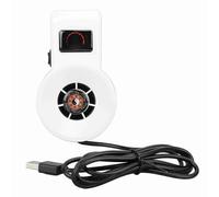 Jenngaoo Ventilador Enfriador para Acuario USB, Funcionamiento Silencioso Ahorro de Espacio, Ventilador para Pecera Mini con Pinza para Cristal de 3-10mm para Mantener Temperatura (Blanca)