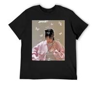 Jennie - Camiseta de algodón con estampado novedoso, diseño único, manga corta, para iniciar conversaciones, Negro, XL