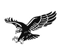 JenNiFer Auto Auto Águila Reflectante Calcomanías De Vinilo Pegatinas Puerta Capó Cubierta Pegatina Exterior - 50X40Cm