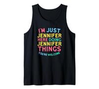 Jennifer Here Doing Jennifer Things Funny Jennifer Nombre Camiseta sin Mangas
