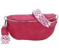 Jennifer Jones - Bolsa cinturón Mujer Riñonera Ligera Bolso de Cadera Bolso Bandolera Correa Ajustable (Rosa)