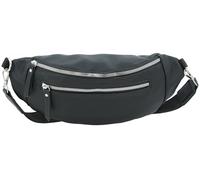 Jennifer Jones - Bolsa cinturón Mujer Riñonera Ligera Bolso de Cadera Bolso Bandolera Correa Ajustable (Negro)