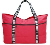 JENNIFER JONES Bolsa de ocio XXL - Bolsa de deporte - Bolso bandolera con cremallera - Mujer, Shopper grande, rojo