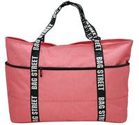 JENNIFER JONES Bolsa de ocio XXL - Bolsa de deporte - Bolso bandolera con cremallera - Mujer, Shopper grande, Rosa