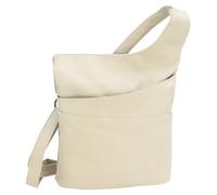 JENNIFER JONES - Bolso bandolera de mujer con cremallera - bolso en 2 tamaños - bolso de hombro (Crema, medio)