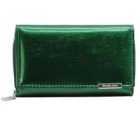 Jennifer Jones - Cartera Grande de Piel auténtica para Mujer - Piel lacada de Moda - protección RFID - Verde