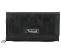 Jennifer Jones Cartera Grande Mujer con Muchos Compartimentos Amplio Espacio para Tarjetas Monedas Billetes (Negro)