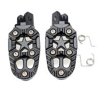 JenNiFer Motorcylce Pie De Bicicleta Pegs Pedales De Estribos Reposapiés Pie Peg Universal Aleación De Aluminio Sliver Negro - Negro