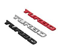 JenNiFer Turbo 3D Etiqueta Engomada del Coche De Metal Calcomanías Letras Cuerpo del Coche Trasera Puerta Trasera Insignia para Auto - Rojo