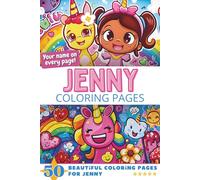 Jenny Coloring Pages: Wow-Effect! Your name on every page - Jenny coloring book - 6x9" - 50x Jenny coloring page - Fantastic Gift